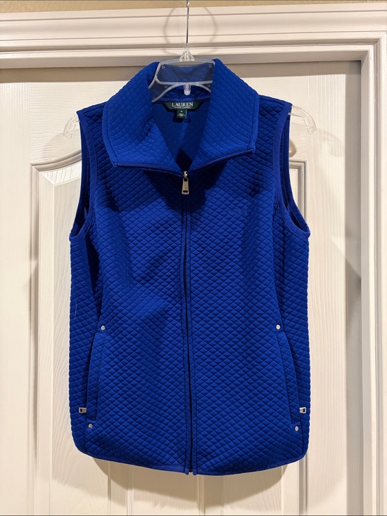 Lauren Ralph Lauren Jackets & Blazers - Ralph Lauren Quilted Cobalt Blue Zip Vest like new size M